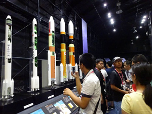 画像：日本のロケット開発の歴史にも関心が集まりました。