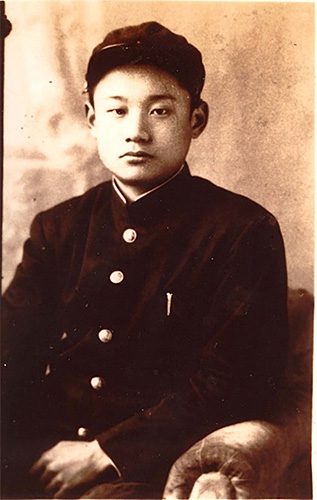 As a junior high school student (1950)